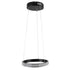 GloboStar® DIAMOND 61126 Κρεμαστό Φωτιστικό Δαχτυλίδι-Κύκλος LED CCT 20W 2356lm 360° AC 220-240V - Εναλλαγή Φωτισμού μέσω Τηλεχειριστηρίου All In One Ψυχρό 6000k+Φυσικό 4500k+Θερμό 2700k Dimmable Φ25cm - Μαύρο - 3 Years Warranty - ledmania.gr