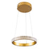 GloboStar® DIAMOND 61127 Κρεμαστό Φωτιστικό Δαχτυλίδι-Κύκλος LED CCT 20W 2356lm 360° AC 220-240V - Εναλλαγή Φωτισμού μέσω Τηλεχειριστηρίου All In One Ψυχρό 6000k+Φυσικό 4500k+Θερμό 2700k Dimmable Φ25cm - Χρυσό Βούρτσας - 3 Years Warranty - ledmania.gr