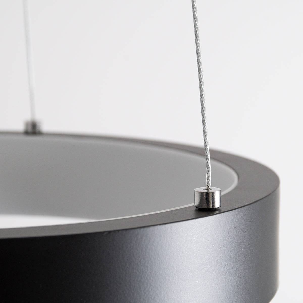 GloboStar® NEMESIS 61152 Κρεμαστό Φωτιστικό Δαχτυλίδι-Κύκλος LED CCT 20W 2356lm 360° AC 220-240V - Εναλλαγή Φωτισμού μέσω Τηλεχειριστηρίου All In One Ψυχρό 6000k+Φυσικό 4500k+Θερμό 2700k Dimmable Φ25cm - Μαύρο - 3 Years Warranty - ledmania.gr