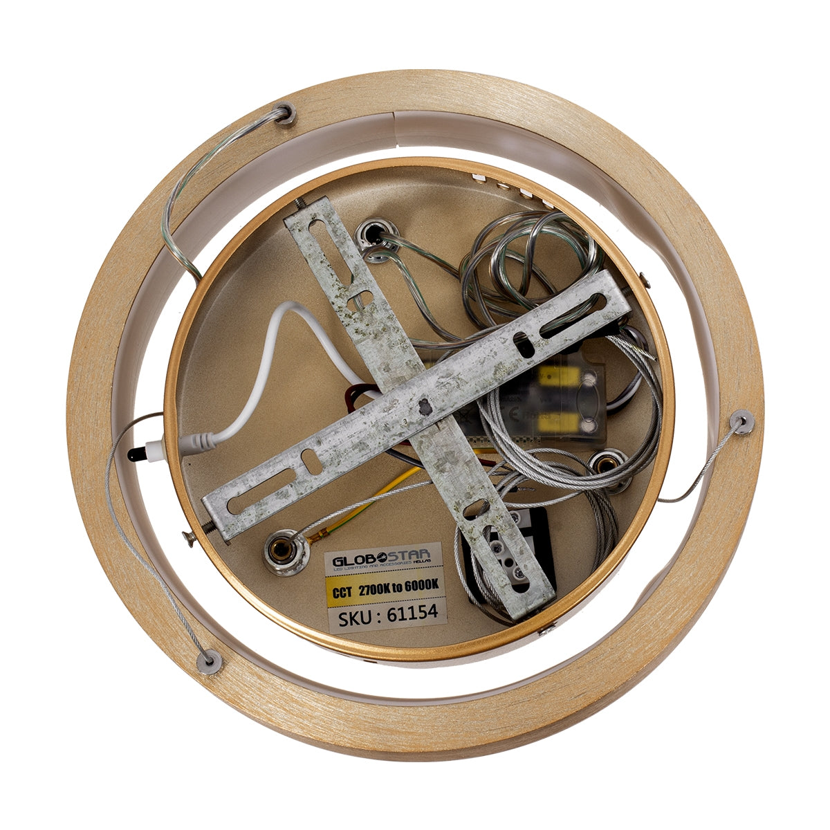 GloboStar® NEMESIS 61154 Κρεμαστό Φωτιστικό Δαχτυλίδι-Κύκλος LED CCT 20W 2356lm 360° AC 220-240V - Εναλλαγή Φωτισμού μέσω Τηλεχειριστηρίου All In One Ψυχρό 6000k+Φυσικό 4500k+Θερμό 2700k Dimmable Φ25cm - Χρυσό Βούρτσας - ledmania.gr