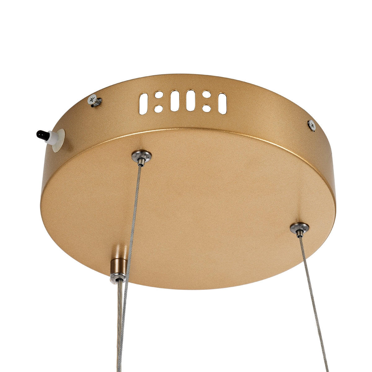 GloboStar® NEMESIS 61154 Κρεμαστό Φωτιστικό Δαχτυλίδι-Κύκλος LED CCT 20W 2356lm 360° AC 220-240V - Εναλλαγή Φωτισμού μέσω Τηλεχειριστηρίου All In One Ψυχρό 6000k+Φυσικό 4500k+Θερμό 2700k Dimmable Φ25cm - Χρυσό Βούρτσας - ledmania.gr