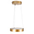 GloboStar® NEMESIS 61154 Κρεμαστό Φωτιστικό Δαχτυλίδι-Κύκλος LED CCT 20W 2356lm 360° AC 220-240V - Εναλλαγή Φωτισμού μέσω Τηλεχειριστηρίου All In One Ψυχρό 6000k+Φυσικό 4500k+Θερμό 2700k Dimmable Φ25cm - Χρυσό Βούρτσας - ledmania.gr