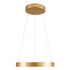 GloboStar® NEMESIS 61157 Κρεμαστό Φωτιστικό Δαχτυλίδι-Κύκλος LED CCT 30W 3513lm 360° AC 220-240V - Εναλλαγή Φωτισμού μέσω Τηλεχειριστηρίου All In One Ψυχρό 6000k+Φυσικό 4500k+Θερμό 2700k Dimmable Φ40cm - Χρυσό Βούρτσας - 3 Years Warranty - ledmania.gr