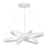GloboStar® NEMESIS TRIO 61171 Κρεμαστό Φωτιστικό Δαχτυλίδι-Κύκλος LED CCT 120W 14723lm 360° AC 220-240V - Εναλλαγή Φωτισμού μέσω Τηλεχειριστηρίου All In One Ψυχρό 6000k+Φυσικό 4500k+Θερμό 2700k Dimmable Φ40+60+80cm - Λευκό - ledmania.gr
