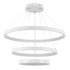GloboStar® NEMESIS TRIO 61171 Κρεμαστό Φωτιστικό Δαχτυλίδι-Κύκλος LED CCT 120W 14723lm 360° AC 220-240V - Εναλλαγή Φωτισμού μέσω Τηλεχειριστηρίου All In One Ψυχρό 6000k+Φυσικό 4500k+Θερμό 2700k Dimmable Φ40+60+80cm - Λευκό - ledmania.gr