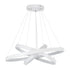GloboStar® NEMESIS TRIO 61171-DECO Κρεμαστό Φωτιστικό Δαχτυλίδι-Κύκλος LED CCT 120W 14723lm 360° AC 220-240V - Εναλλαγή Φωτισμού μέσω Τηλεχειριστηρίου All In One Ψυχρό 6000k+Φυσικό 4500k+Θερμό 2700k Dimmable Φ40+60+80cm - Λευκό - 3 Years Warranty - ledmania.gr