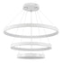 GloboStar® NEMESIS TRIO 61171-DECO Κρεμαστό Φωτιστικό Δαχτυλίδι-Κύκλος LED CCT 120W 14723lm 360° AC 220-240V - Εναλλαγή Φωτισμού μέσω Τηλεχειριστηρίου All In One Ψυχρό 6000k+Φυσικό 4500k+Θερμό 2700k Dimmable Φ40+60+80cm - Λευκό - 3 Years Warranty - ledmania.gr