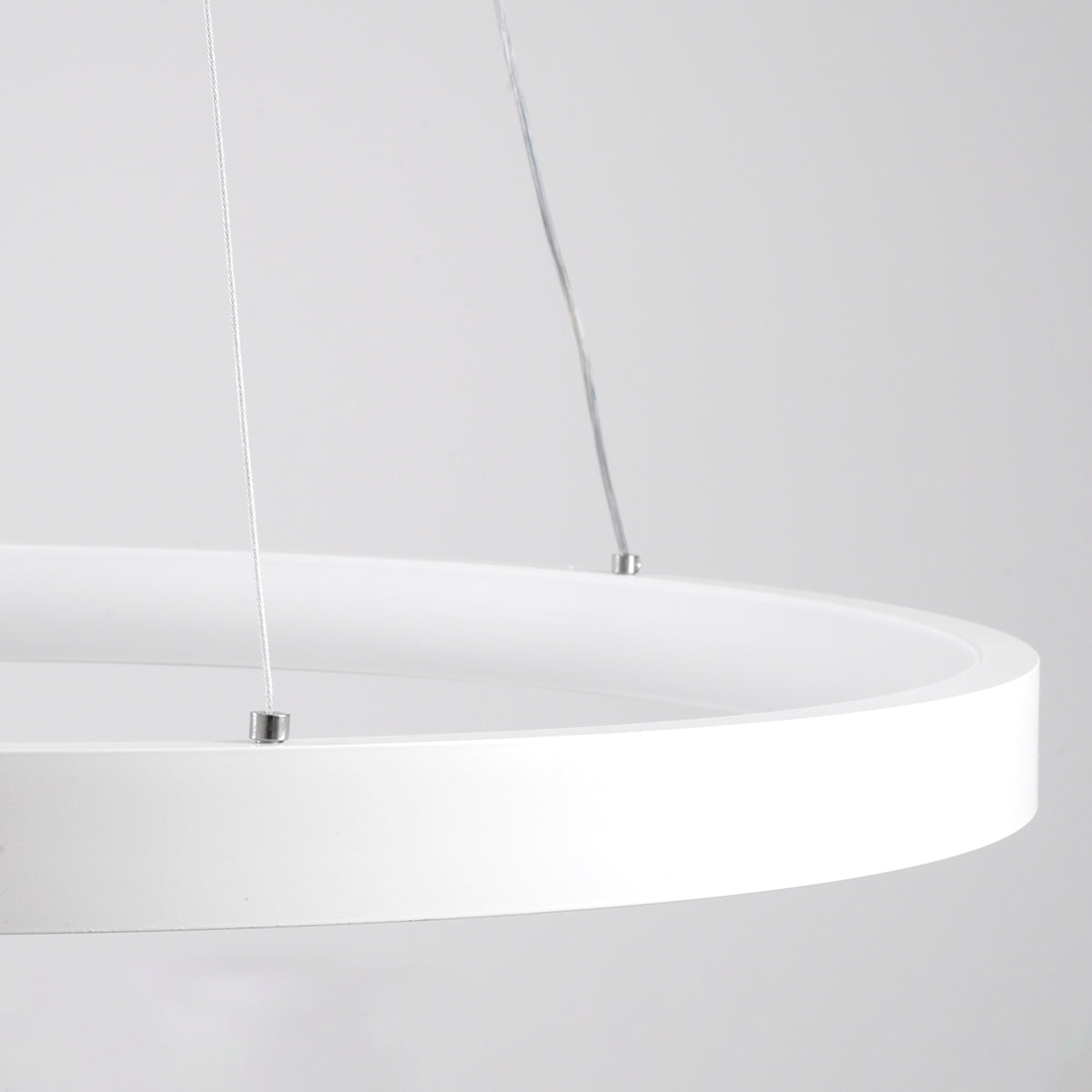 GloboStar® NEMESIS TRIO 61171-DECO Κρεμαστό Φωτιστικό Δαχτυλίδι-Κύκλος LED CCT 120W 14723lm 360° AC 220-240V - Εναλλαγή Φωτισμού μέσω Τηλεχειριστηρίου All In One Ψυχρό 6000k+Φυσικό 4500k+Θερμό 2700k Dimmable Φ40+60+80cm - Λευκό - 3 Years Warranty - ledmania.gr