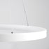 GloboStar® NEMESIS TRIO 61171-DECO Κρεμαστό Φωτιστικό Δαχτυλίδι-Κύκλος LED CCT 120W 14723lm 360° AC 220-240V - Εναλλαγή Φωτισμού μέσω Τηλεχειριστηρίου All In One Ψυχρό 6000k+Φυσικό 4500k+Θερμό 2700k Dimmable Φ40+60+80cm - Λευκό - 3 Years Warranty - ledmania.gr