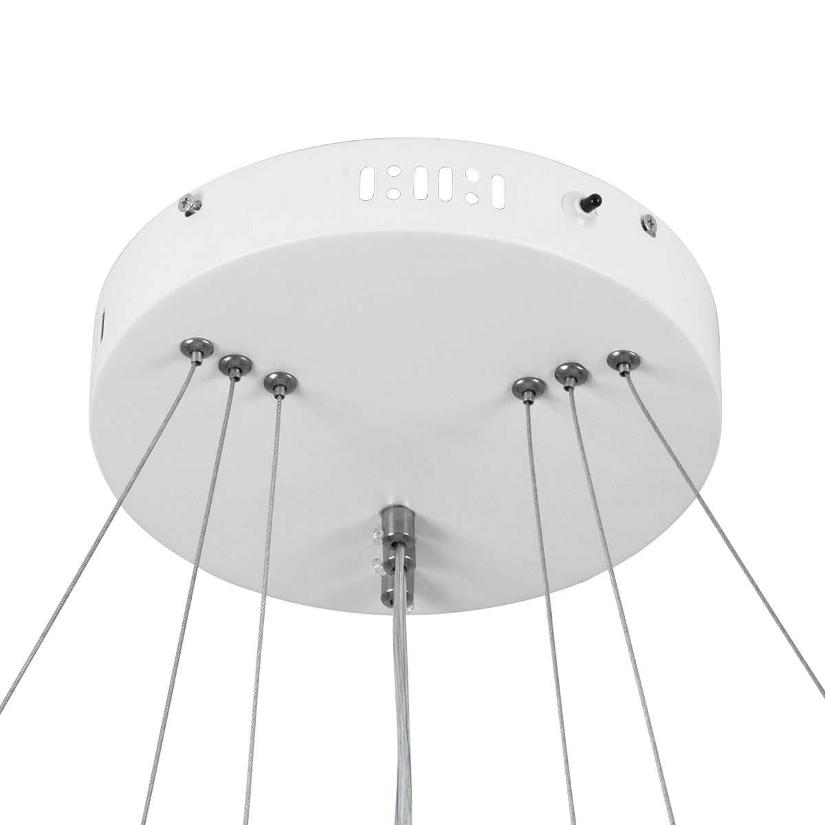 GloboStar® NEMESIS TRIO 61171-DECO Κρεμαστό Φωτιστικό Δαχτυλίδι-Κύκλος LED CCT 120W 14723lm 360° AC 220-240V - Εναλλαγή Φωτισμού μέσω Τηλεχειριστηρίου All In One Ψυχρό 6000k+Φυσικό 4500k+Θερμό 2700k Dimmable Φ40+60+80cm - Λευκό - 3 Years Warranty - ledmania.gr