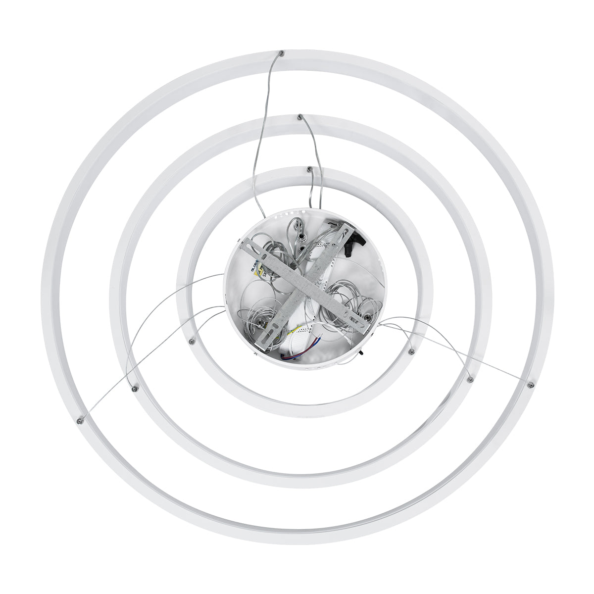 GloboStar® NEMESIS TRIO 61171-DECO Κρεμαστό Φωτιστικό Δαχτυλίδι-Κύκλος LED CCT 120W 14723lm 360° AC 220-240V - Εναλλαγή Φωτισμού μέσω Τηλεχειριστηρίου All In One Ψυχρό 6000k+Φυσικό 4500k+Θερμό 2700k Dimmable Φ40+60+80cm - Λευκό - 3 Years Warranty - ledmania.gr