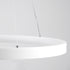 GloboStar® NEMESIS TRIO 61171 Κρεμαστό Φωτιστικό Δαχτυλίδι-Κύκλος LED CCT 120W 14723lm 360° AC 220-240V - Εναλλαγή Φωτισμού μέσω Τηλεχειριστηρίου All In One Ψυχρό 6000k+Φυσικό 4500k+Θερμό 2700k Dimmable Φ40+60+80cm - Λευκό - ledmania.gr
