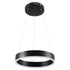 GloboStar® VENOM 61173 Κρεμαστό Φωτιστικό Δαχτυλίδι-Κύκλος LED CCT 30W 3513lm 120° AC 220-240V - Εναλλαγή Φωτισμού μέσω Τηλεχειριστηρίου All In One Ψυχρό 6000K+Φυσικό 4500K+Θερμό 2700K Dimmable Φ40cm - Μαύρο - 3 Years Warranty - ledmania.gr