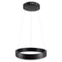 GloboStar® VENOM 61173 Κρεμαστό Φωτιστικό Δαχτυλίδι-Κύκλος LED CCT 30W 3513lm 120° AC 220-240V - Εναλλαγή Φωτισμού μέσω Τηλεχειριστηρίου All In One Ψυχρό 6000K+Φυσικό 4500K+Θερμό 2700K Dimmable Φ40cm - Μαύρο - 3 Years Warranty - ledmania.gr