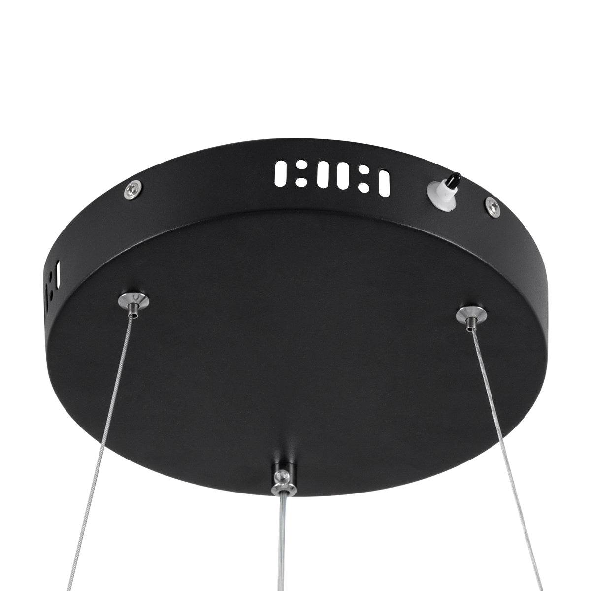 GloboStar® VENOM 61173 Κρεμαστό Φωτιστικό Δαχτυλίδι-Κύκλος LED CCT 30W 3513lm 120° AC 220-240V - Εναλλαγή Φωτισμού μέσω Τηλεχειριστηρίου All In One Ψυχρό 6000K+Φυσικό 4500K+Θερμό 2700K Dimmable Φ40cm - Μαύρο - 3 Years Warranty - ledmania.gr