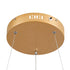 GloboStar® VENOM 61175 Κρεμαστό Φωτιστικό Δαχτυλίδι-Κύκλος LED CCT 30W 3513lm 120° AC 220-240V - Εναλλαγή Φωτισμού μέσω Τηλεχειριστηρίου All In One Ψυχρό 6000K+Φυσικό 4500K+Θερμό 2700K Dimmable Φ40cm - Χρυσό Βούρτσας - 3 Years Warranty - ledmania.gr