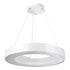 GloboStar® RA 61195 Κρεμαστό Φωτιστικό Δαχτυλίδι-Κύκλος LED CCT 67W 7370lm 120° AC 220-240V - Εναλλαγή Φωτισμού μέσω Τηλεχειριστηρίου All In One Ψυχρό 6000k+Φυσικό 4500k+Θερμό 2700k Dimmable Φ60cm - Λευκό- 3 Years Warranty - ledmania.gr