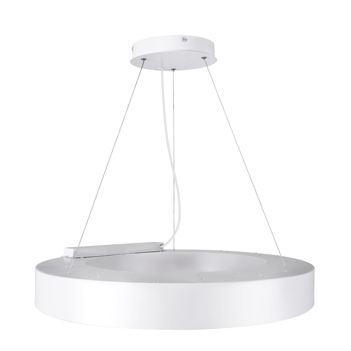 GloboStar® RA 61195 Κρεμαστό Φωτιστικό Δαχτυλίδι-Κύκλος LED CCT 67W 7370lm 120° AC 220-240V - Εναλλαγή Φωτισμού μέσω Τηλεχειριστηρίου All In One Ψυχρό 6000k+Φυσικό 4500k+Θερμό 2700k Dimmable Φ60cm - Λευκό- 3 Years Warranty - ledmania.gr