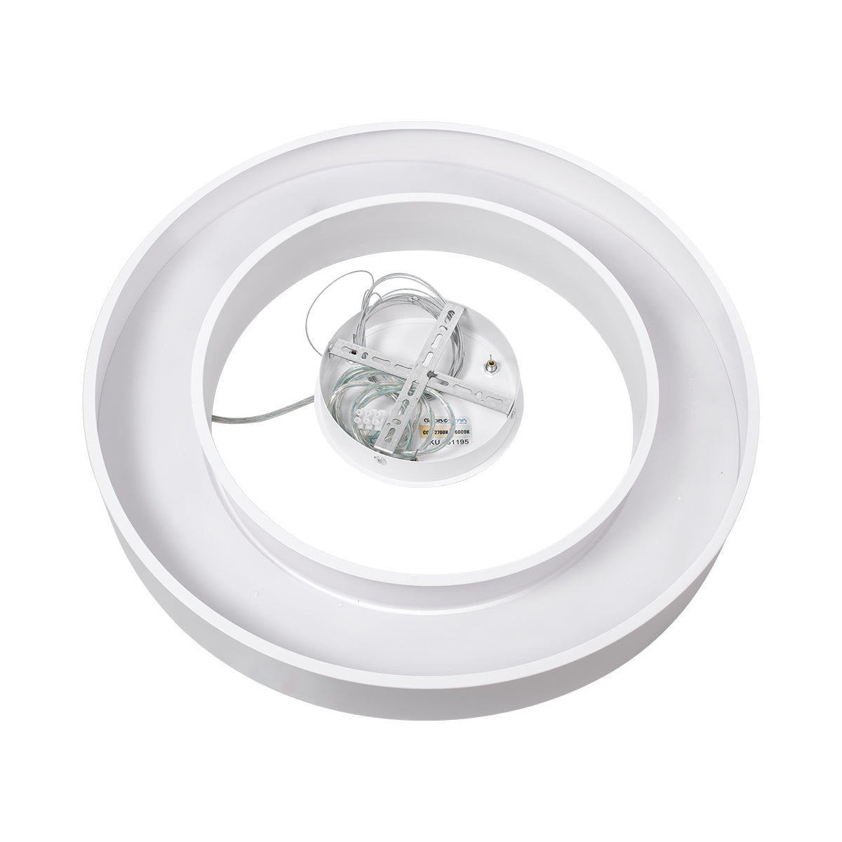 GloboStar® RA 61195 Κρεμαστό Φωτιστικό Δαχτυλίδι-Κύκλος LED CCT 67W 7370lm 120° AC 220-240V - Εναλλαγή Φωτισμού μέσω Τηλεχειριστηρίου All In One Ψυχρό 6000k+Φυσικό 4500k+Θερμό 2700k Dimmable Φ60cm - Λευκό- 3 Years Warranty - ledmania.gr