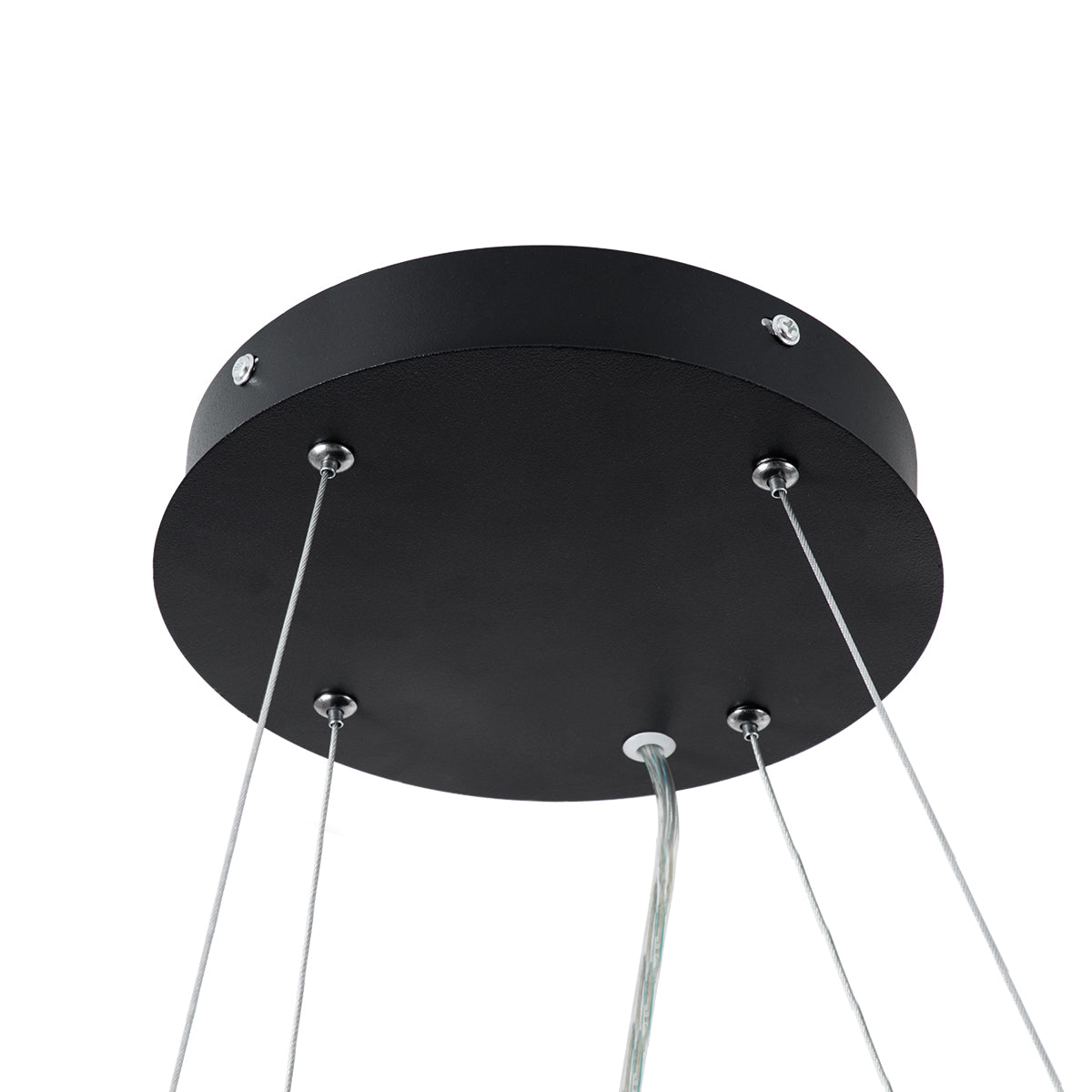 GloboStar® KAMALA 61206-P Κρεμαστή Πλαφονιέρα Οροφής LED CCT 67W 7370lm 120° AC 220-240V - Εναλλαγή Φωτισμού μέσω Τηλεχειριστηρίου All In One Ψυχρό 6000k+Φυσικό 4500k+Θερμό 2700k Dimmable Μ40 x Π40 x Υ8cm- Μαύρο - 3 Years Warranty - ledmania.gr