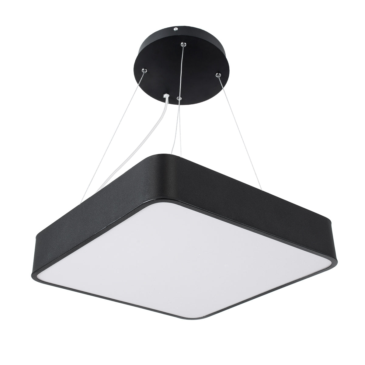 GloboStar® KAMALA 61206-S Πλαφονιέρα Οροφής LED CCT 67W 7370lm 120° AC 220-240V - Εναλλαγή Φωτισμού μέσω Τηλεχειριστηρίου All In One Ψυχρό 6000k+Φυσικό 4500k+Θερμό 2700k Dimmable Μ40 x Π40 x Υ8cm- Μαύρο - 3 Years Warranty - ledmania.gr