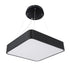 GloboStar® KAMALA 61206-S Πλαφονιέρα Οροφής LED CCT 67W 7370lm 120° AC 220-240V - Εναλλαγή Φωτισμού μέσω Τηλεχειριστηρίου All In One Ψυχρό 6000k+Φυσικό 4500k+Θερμό 2700k Dimmable Μ40 x Π40 x Υ8cm- Μαύρο - 3 Years Warranty - ledmania.gr