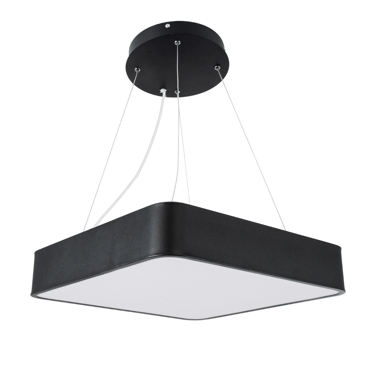 GloboStar® KAMALA 61206-S Πλαφονιέρα Οροφής LED CCT 67W 7370lm 120° AC 220-240V - Εναλλαγή Φωτισμού μέσω Τηλεχειριστηρίου All In One Ψυχρό 6000k+Φυσικό 4500k+Θερμό 2700k Dimmable Μ40 x Π40 x Υ8cm- Μαύρο - 3 Years Warranty - ledmania.gr