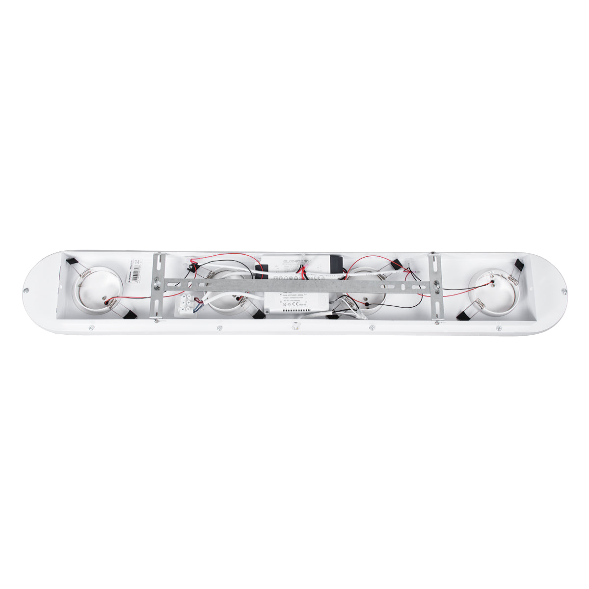 GloboStar® NESPO 61215 Φωτιστικό Οροφής Linear Design LED CCT με Κινούμενα Σποτ LED Spot Downlight 48W 5376lm 360° & 45° AC 220-240V - Εναλλαγή Φωτισμού μέσω Διακόπτη On/Off All In One Ψυχρό 6000k+Φυσικό 4500k+Θερμό 2700k Μ80 x Π13 x Υ6.5cm - Λευκό