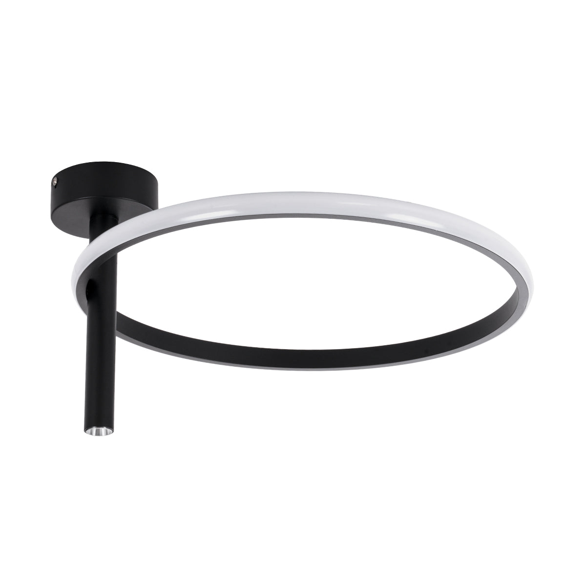 GloboStar® VERONA 61220 Φωτιστικό Οροφής Δαχτυλίδι-Κύκλος LED CCT 24W 2688lm 360° AC 220-240V - Εναλλαγή Φωτισμού μέσω Διακόπτη On/Off All In One Ψυχρό 6000k+Φυσικό 4500k+Θερμό 2700k Φ40 x Υ23cm - Μαύρο - 3 Χρόνια Εγγύηση - ledmania.gr
