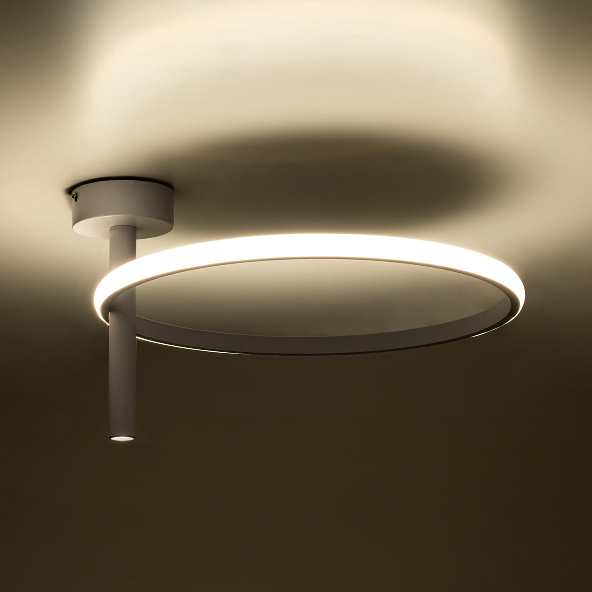 GloboStar® VERONA 61221 Φωτιστικό Οροφής Δαχτυλίδι-Κύκλος LED CCT 24W 2688lm 360° AC 220-240V - Εναλλαγή Φωτισμού μέσω Διακόπτη On/Off All In One Ψυχρό 6000k+Φυσικό 4500k+Θερμό 2700k Φ40 x Υ23cm - Λευκό - 3 Χρόνια Εγγύηση - ledmania.gr