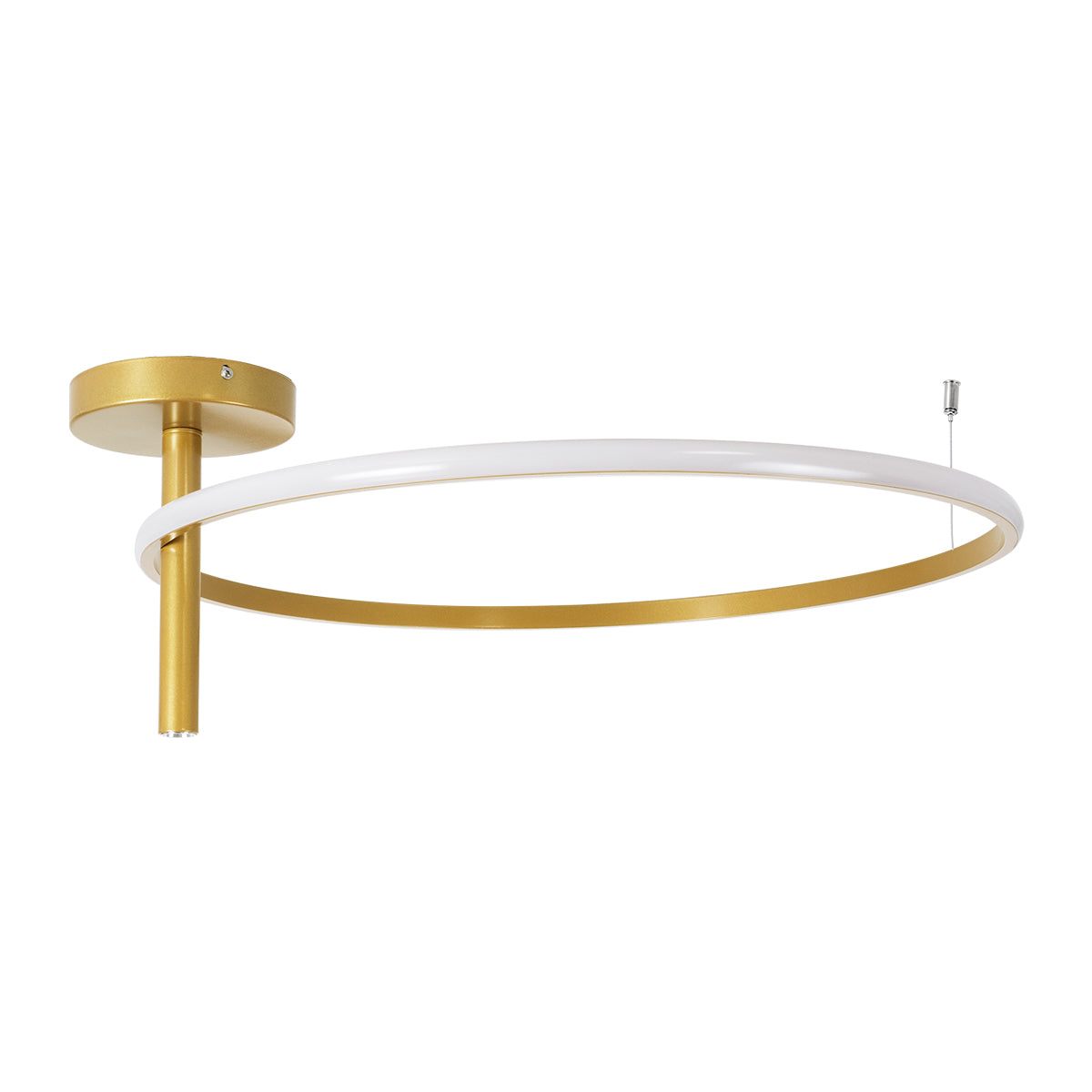 GloboStar® VERONA 61225 Φωτιστικό Οροφής Δαχτυλίδι-Κύκλος LED CCT 36W 4032lm 360° AC 220-240V - Εναλλαγή Φωτισμού μέσω Διακόπτη On/Off All In One Ψυχρό 6000k+Φυσικό 4500k+Θερμό 2700K Φ60 x Υ26cm - Χρυσό Βούρτσας - 3 Χρόνια Εγγύηση - ledmania.gr