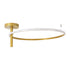 GloboStar® VERONA 61225 Φωτιστικό Οροφής Δαχτυλίδι-Κύκλος LED CCT 36W 4032lm 360° AC 220-240V - Εναλλαγή Φωτισμού μέσω Διακόπτη On/Off All In One Ψυχρό 6000k+Φυσικό 4500k+Θερμό 2700K Φ60 x Υ26cm - Χρυσό Βούρτσας - 3 Χρόνια Εγγύηση - ledmania.gr