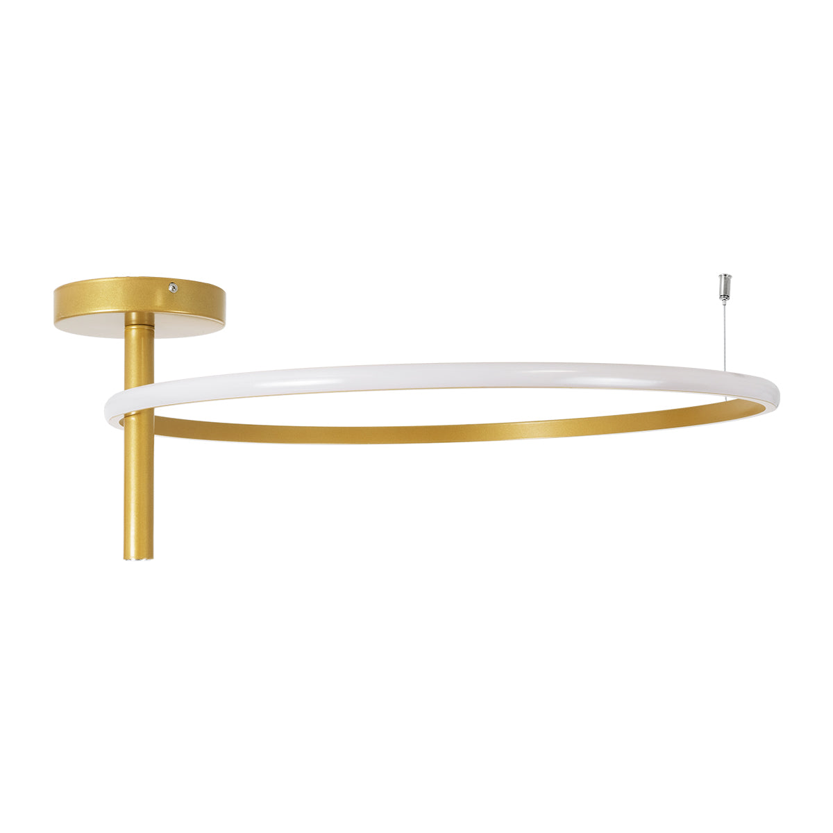 GloboStar® VERONA 61225 Φωτιστικό Οροφής Δαχτυλίδι-Κύκλος LED CCT 36W 4032lm 360° AC 220-240V - Εναλλαγή Φωτισμού μέσω Διακόπτη On/Off All In One Ψυχρό 6000k+Φυσικό 4500k+Θερμό 2700K Φ60 x Υ26cm - Χρυσό Βούρτσας - 3 Χρόνια Εγγύηση - ledmania.gr
