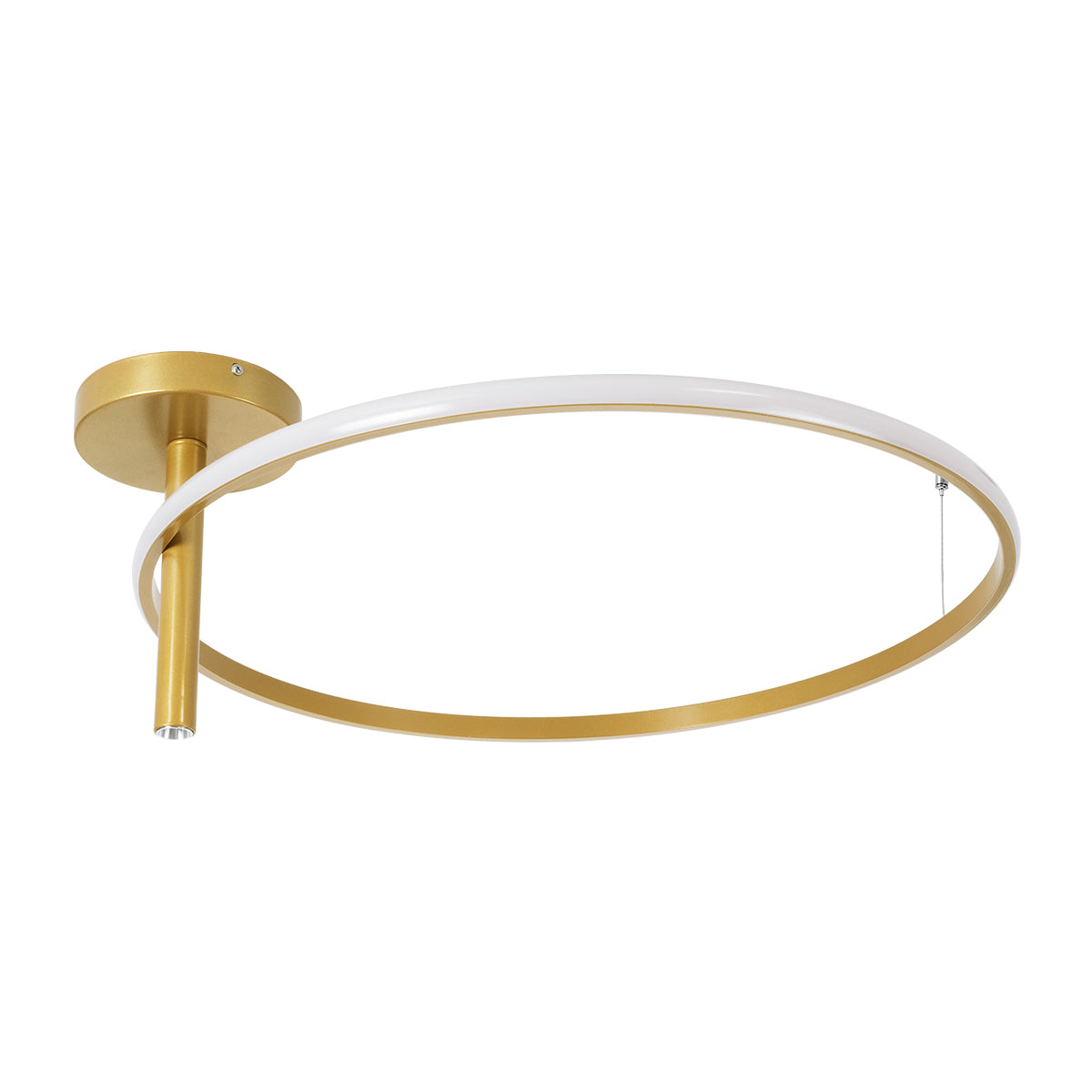 GloboStar® VERONA 61225 Φωτιστικό Οροφής Δαχτυλίδι-Κύκλος LED CCT 36W 4032lm 360° AC 220-240V - Εναλλαγή Φωτισμού μέσω Διακόπτη On/Off All In One Ψυχρό 6000k+Φυσικό 4500k+Θερμό 2700K Φ60 x Υ26cm - Χρυσό Βούρτσας - 3 Χρόνια Εγγύηση - ledmania.gr