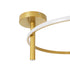 GloboStar® VERONA 61225 Φωτιστικό Οροφής Δαχτυλίδι-Κύκλος LED CCT 36W 4032lm 360° AC 220-240V - Εναλλαγή Φωτισμού μέσω Διακόπτη On/Off All In One Ψυχρό 6000k+Φυσικό 4500k+Θερμό 2700K Φ60 x Υ26cm - Χρυσό Βούρτσας - 3 Χρόνια Εγγύηση - ledmania.gr