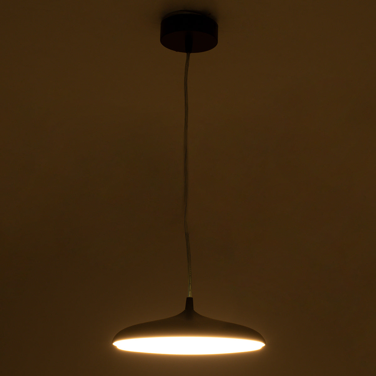 GloboStar® BARON 61251 Κρεμαστή Πλαφονιέρα Οροφής LED CCT 12W 1440lm 120° AC 220-240V - Εναλλαγή Φωτισμού μέσω Διακόπτη On/Off All In One Ψυχρό 6000k+Φυσικό 4500k+Θερμό 2700k Φ25 x Υ8cm - Μαύρο - 3 Years Warranty - ledmania.gr