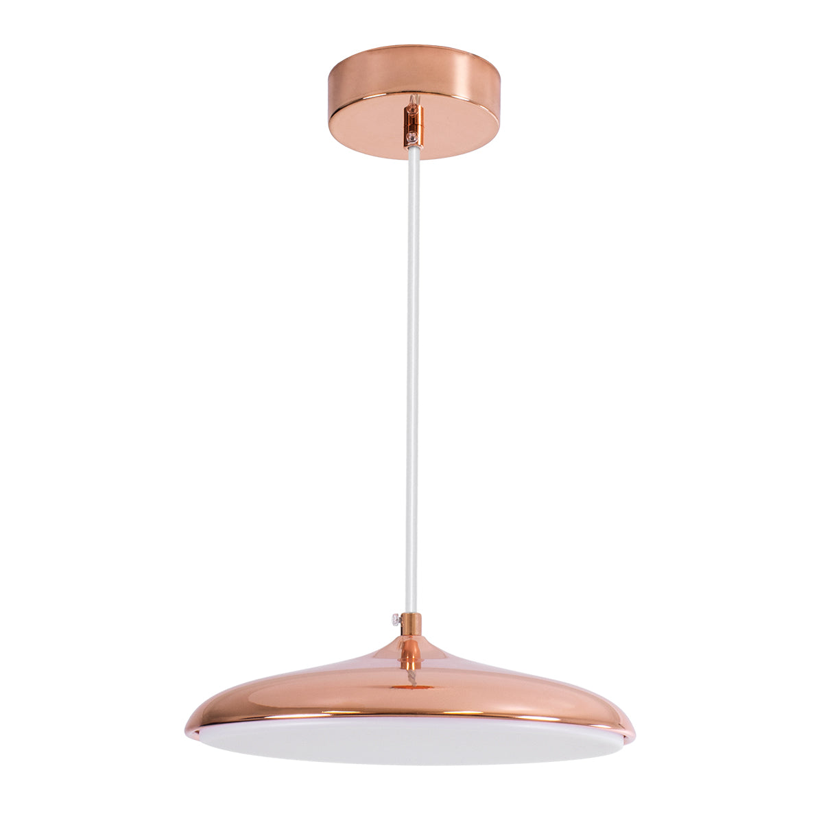 GloboStar® BARON 61253 Κρεμαστή Πλαφονιέρα Οροφής LED CCT 12W 1440lm 120° AC 220-240V - Εναλλαγή Φωτισμού μέσω Διακόπτη On/Off All In One Ψυχρό 6000k+Φυσικό 4500k+Θερμό 2700k Φ25 x Υ8cm - Χάλκινο Πλατίνα - 3 Years Warranty - ledmania.gr