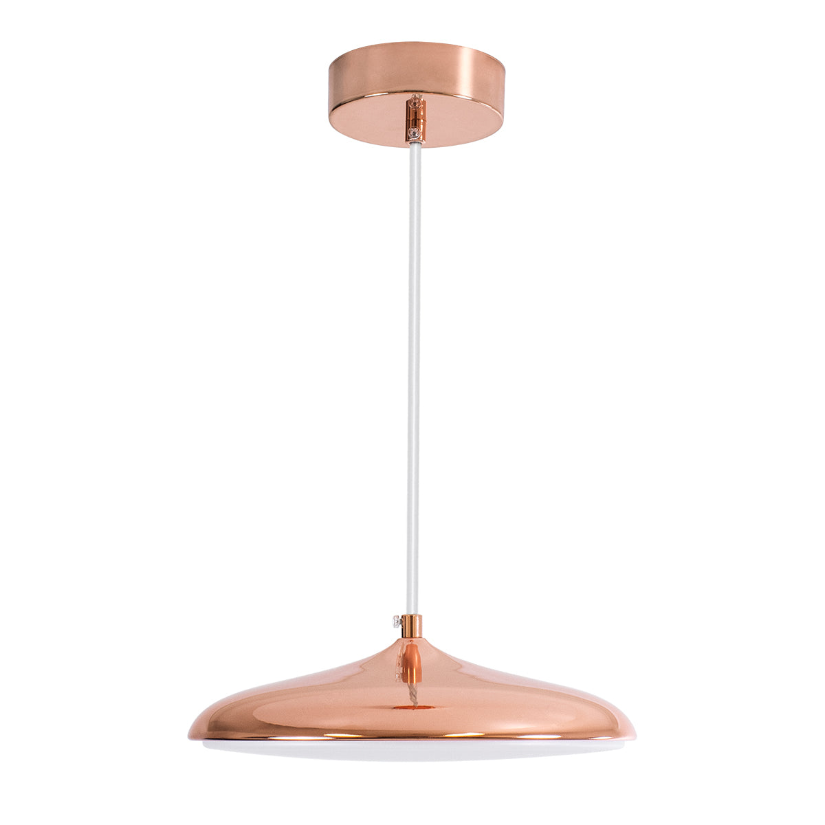 GloboStar® BARON 61253 Κρεμαστή Πλαφονιέρα Οροφής LED CCT 12W 1440lm 120° AC 220-240V - Εναλλαγή Φωτισμού μέσω Διακόπτη On/Off All In One Ψυχρό 6000k+Φυσικό 4500k+Θερμό 2700k Φ25 x Υ8cm - Χάλκινο Πλατίνα - 3 Years Warranty - ledmania.gr