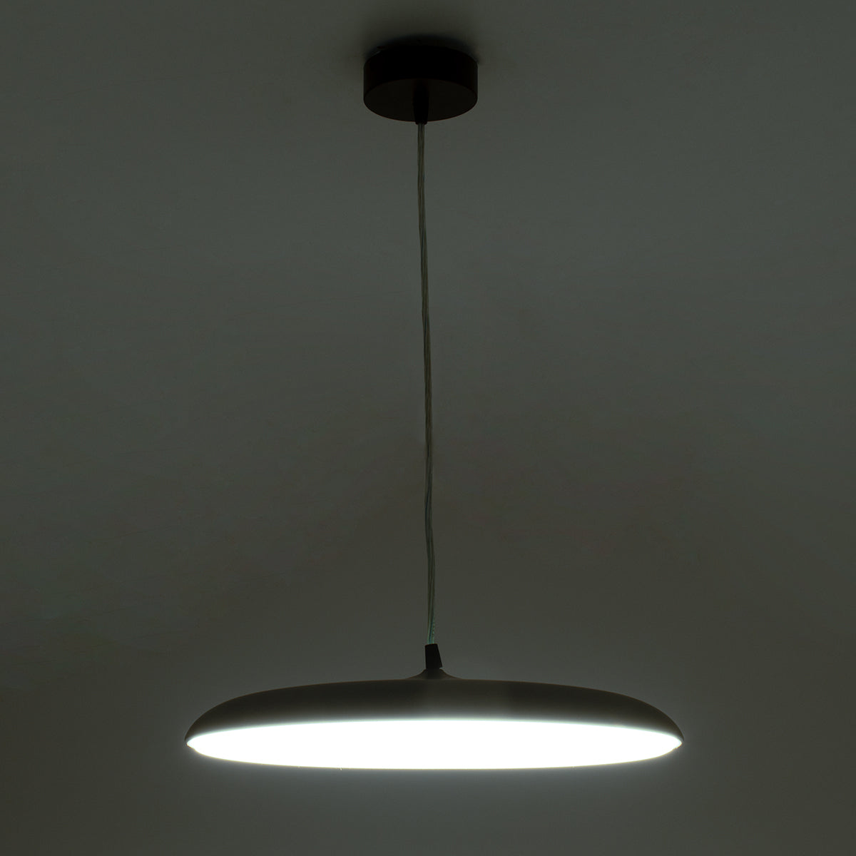 GloboStar® BARON 61254 Κρεμαστή Πλαφονιέρα Οροφής LED CCT 24W 2880lm 120° AC 220-240V - Εναλλαγή Φωτισμού μέσω Διακόπτη On/Off All In One Ψυχρό 6000k+Φυσικό 4500k+Θερμό 2700k Φ40 x Υ10cm - Μαύρο - 3 Years Warranty - ledmania.gr
