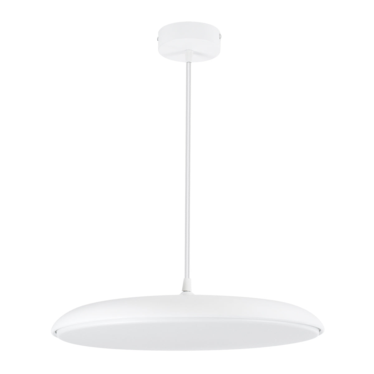 GloboStar® BARON 61255 Κρεμαστή Πλαφονιέρα Οροφής LED CCT 24W 2880lm 120° AC 220-240V - Εναλλαγή Φωτισμού μέσω Διακόπτη On/Off All In One Ψυχρό 6000k+Φυσικό 4500k+Θερμό 2700k Φ40 x Υ10cm - Λευκό - 3 Years Warranty - ledmania.gr