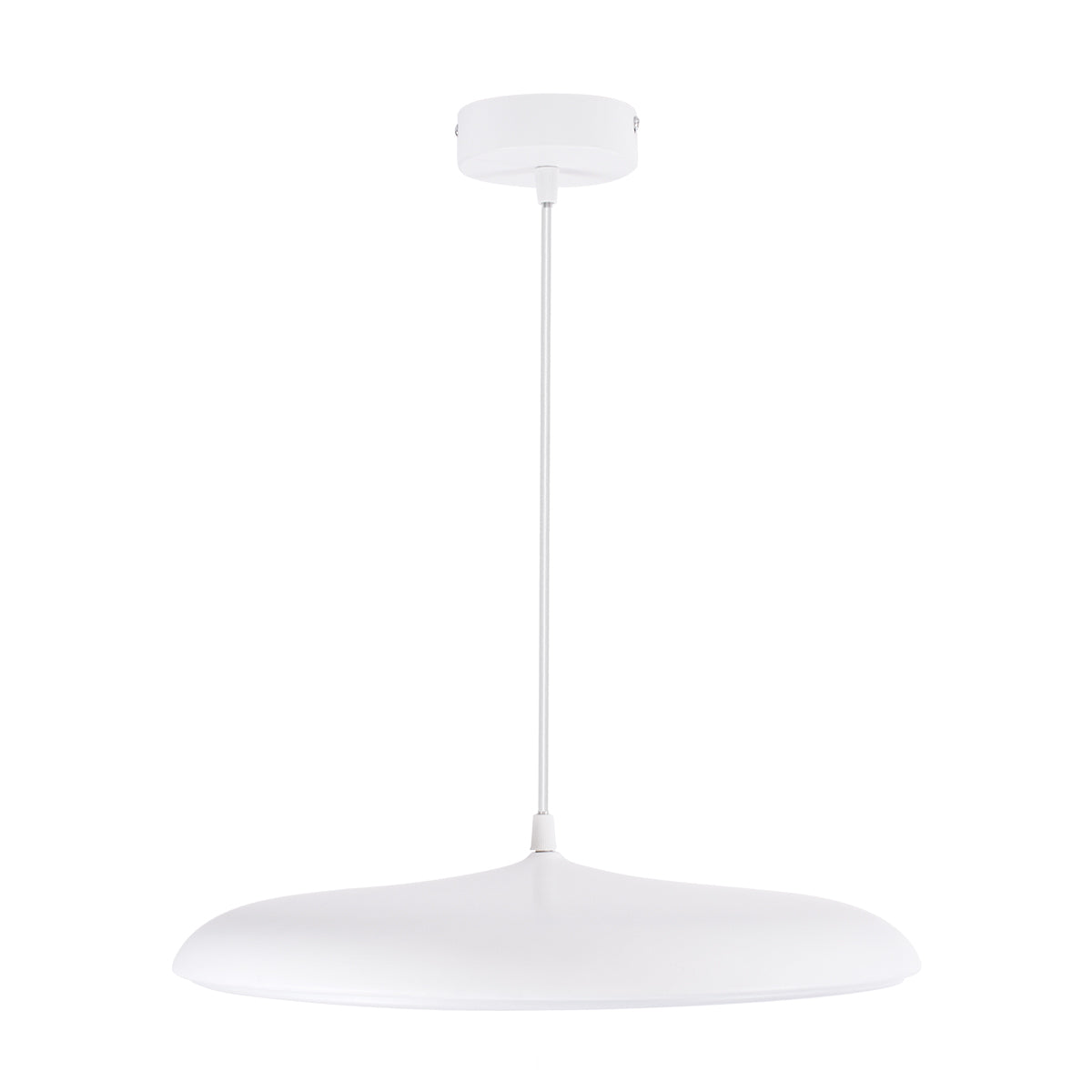 GloboStar® BARON 61255 Κρεμαστή Πλαφονιέρα Οροφής LED CCT 24W 2880lm 120° AC 220-240V - Εναλλαγή Φωτισμού μέσω Διακόπτη On/Off All In One Ψυχρό 6000k+Φυσικό 4500k+Θερμό 2700k Φ40 x Υ10cm - Λευκό - 3 Years Warranty - ledmania.gr
