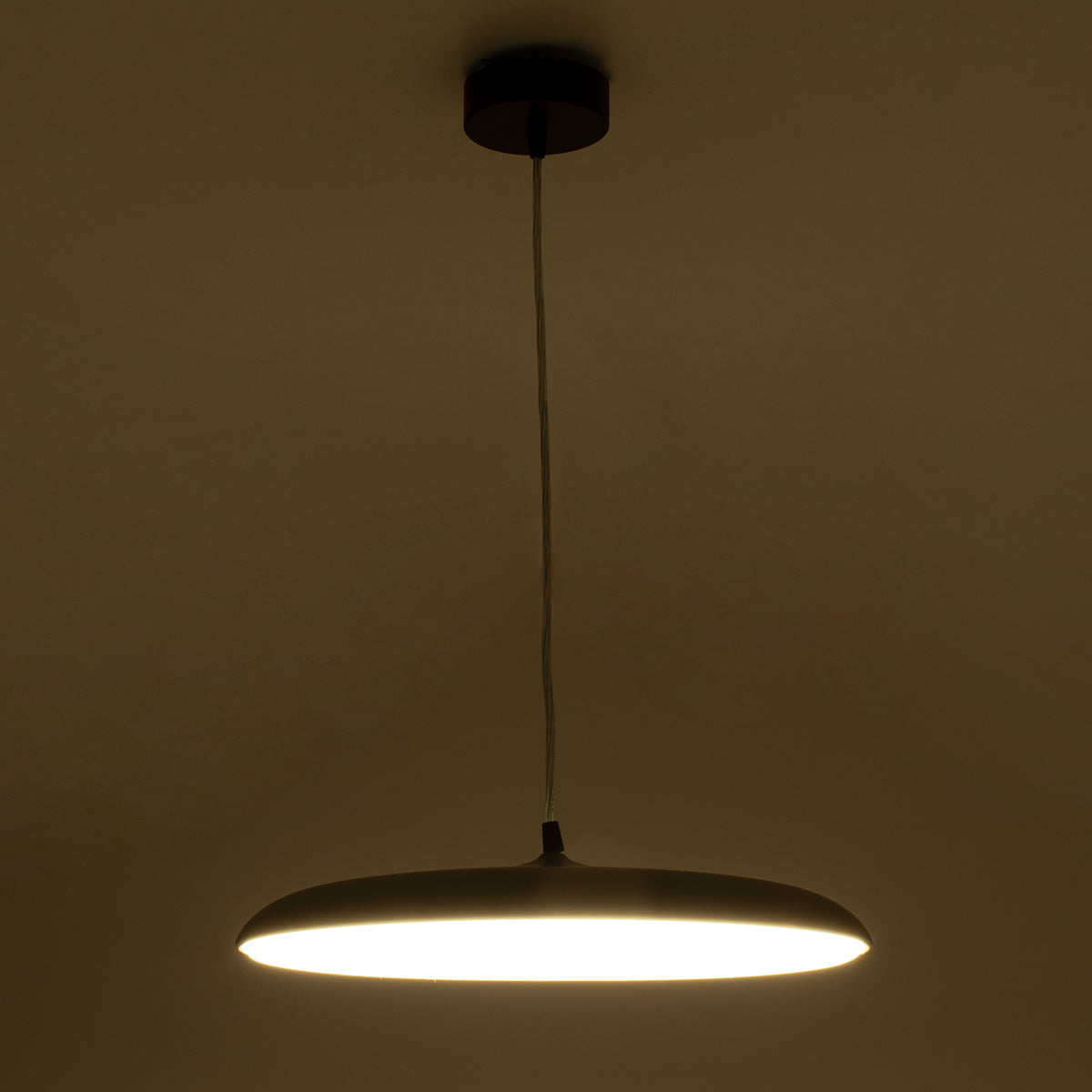 GloboStar® BARON 61255 Κρεμαστή Πλαφονιέρα Οροφής LED CCT 24W 2880lm 120° AC 220-240V - Εναλλαγή Φωτισμού μέσω Διακόπτη On/Off All In One Ψυχρό 6000k+Φυσικό 4500k+Θερμό 2700k Φ40 x Υ10cm - Λευκό - 3 Years Warranty - ledmania.gr