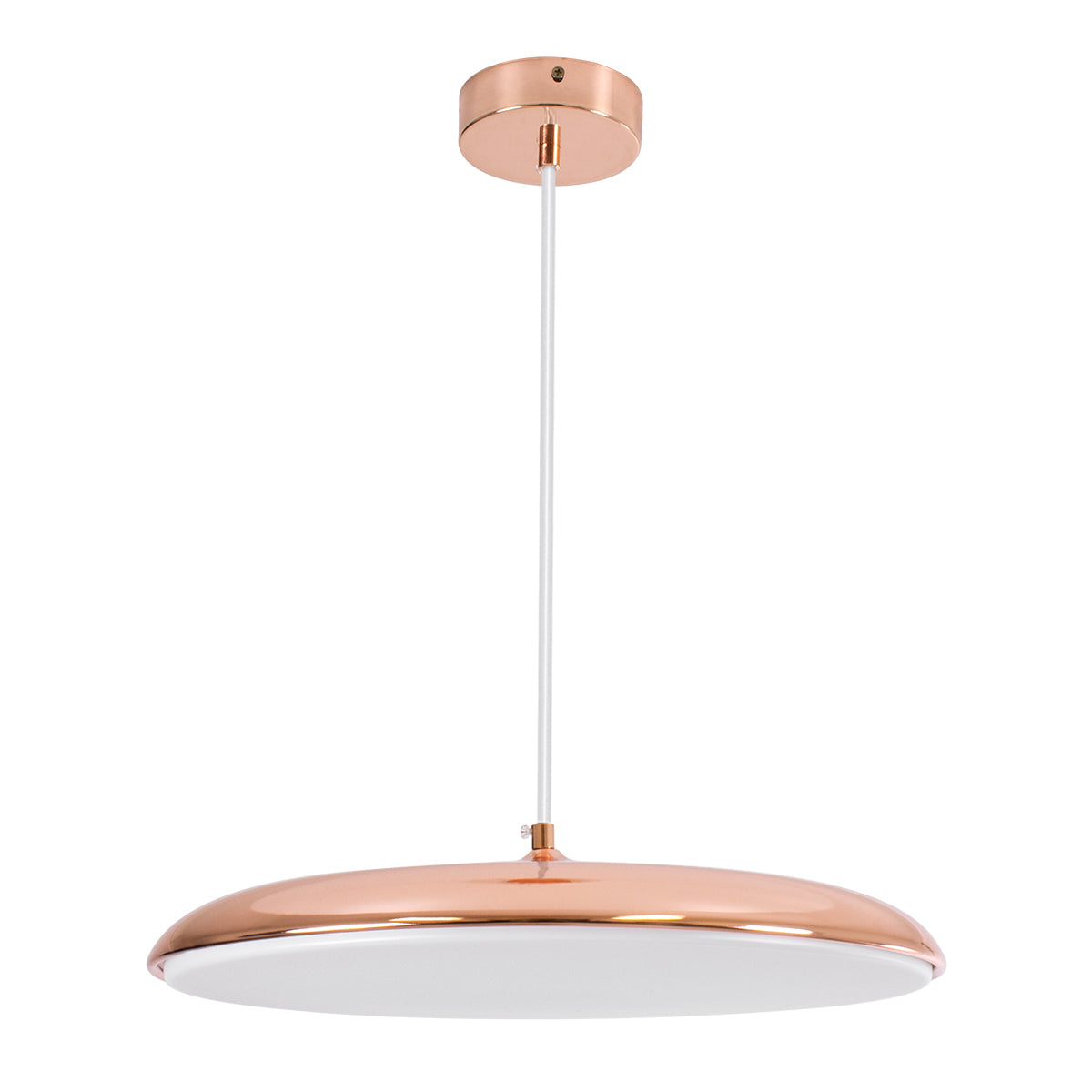 GloboStar® BARON 61256 Κρεμαστή Πλαφονιέρα Οροφής LED CCT 24W 2880lm 120° AC 220-240V - Εναλλαγή Φωτισμού μέσω Διακόπτη On/Off All In One Ψυχρό 6000k+Φυσικό 4500k+Θερμό 2700k Φ40 x Υ10cm - Χάλκινο Πλατίνα - 3 Years Warranty - ledmania.gr
