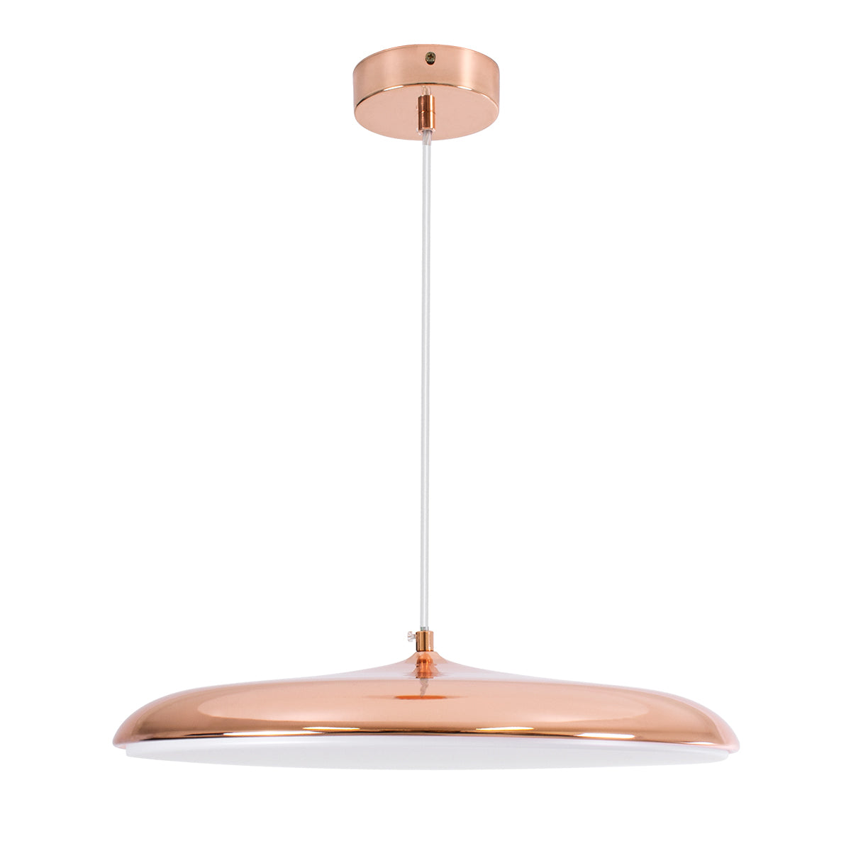 GloboStar® BARON 61256 Κρεμαστή Πλαφονιέρα Οροφής LED CCT 24W 2880lm 120° AC 220-240V - Εναλλαγή Φωτισμού μέσω Διακόπτη On/Off All In One Ψυχρό 6000k+Φυσικό 4500k+Θερμό 2700k Φ40 x Υ10cm - Χάλκινο Πλατίνα - 3 Years Warranty - ledmania.gr
