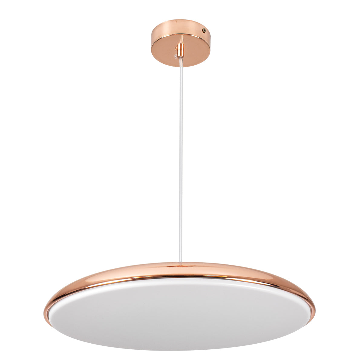 GloboStar® BARON 61256 Κρεμαστή Πλαφονιέρα Οροφής LED CCT 24W 2880lm 120° AC 220-240V - Εναλλαγή Φωτισμού μέσω Διακόπτη On/Off All In One Ψυχρό 6000k+Φυσικό 4500k+Θερμό 2700k Φ40 x Υ10cm - Χάλκινο Πλατίνα - 3 Years Warranty - ledmania.gr