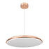 GloboStar® BARON 61256 Κρεμαστή Πλαφονιέρα Οροφής LED CCT 24W 2880lm 120° AC 220-240V - Εναλλαγή Φωτισμού μέσω Διακόπτη On/Off All In One Ψυχρό 6000k+Φυσικό 4500k+Θερμό 2700k Φ40 x Υ10cm - Χάλκινο Πλατίνα - 3 Years Warranty - ledmania.gr