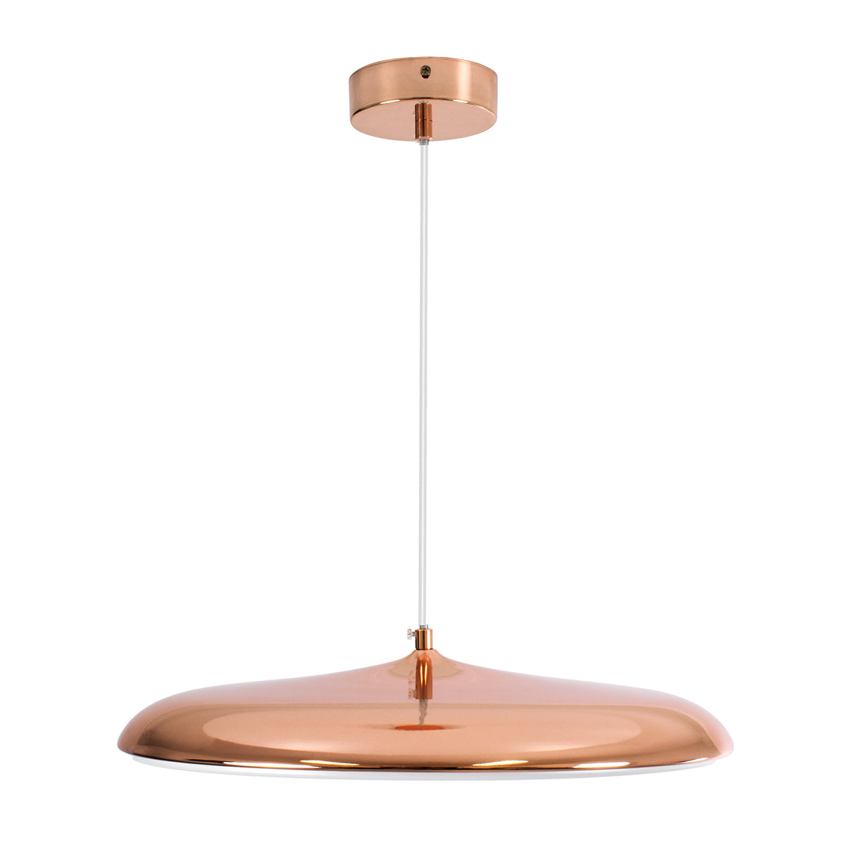 GloboStar® BARON 61256 Κρεμαστή Πλαφονιέρα Οροφής LED CCT 24W 2880lm 120° AC 220-240V - Εναλλαγή Φωτισμού μέσω Διακόπτη On/Off All In One Ψυχρό 6000k+Φυσικό 4500k+Θερμό 2700k Φ40 x Υ10cm - Χάλκινο Πλατίνα - 3 Years Warranty - ledmania.gr