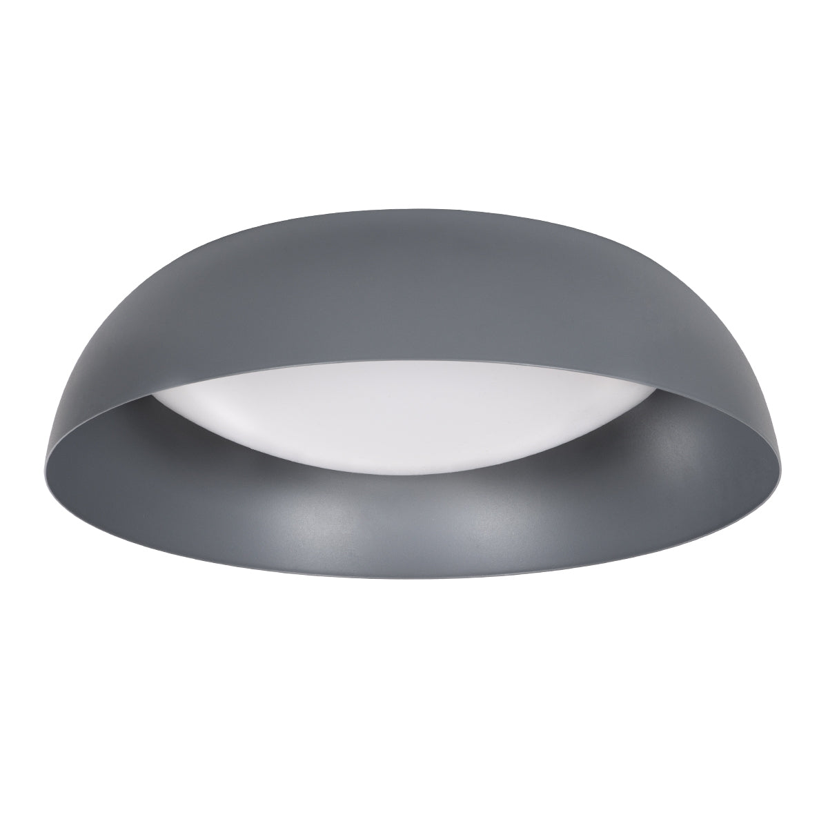 GloboStar® ANATOLIA 61262 Πλαφονιέρα Οροφής LED CCT 60W 6900lm 120° AC 220-240V - Εναλλαγή Φωτισμού μέσω Τηλεχειριστηρίου All In One Ψυχρό 6000k+Φυσικό 4500k+Θερμό 2700k Dimmable Φ43cm - Γκρι Ανθρακί - ledmania.gr