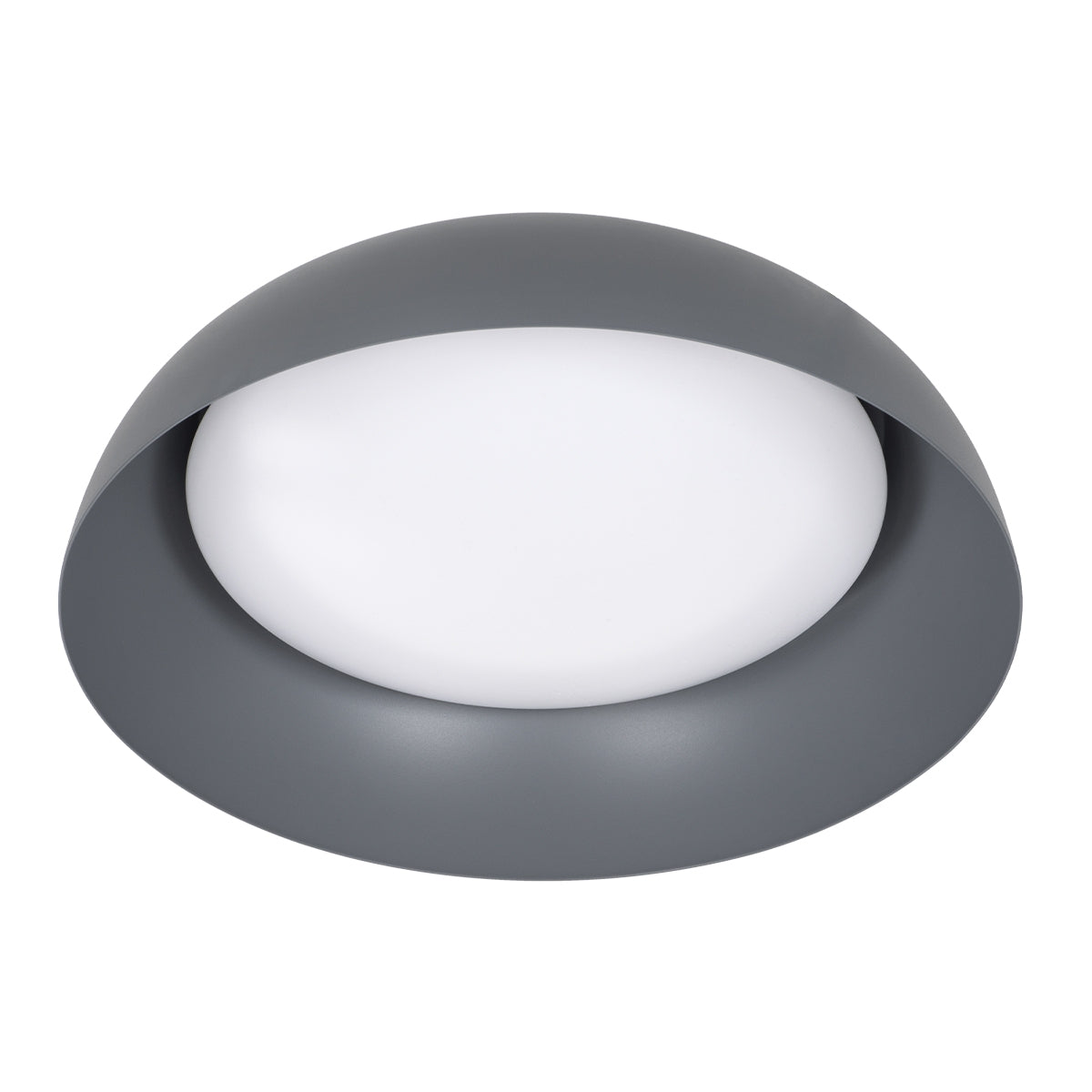 GloboStar® ANATOLIA 61262 Πλαφονιέρα Οροφής LED CCT 60W 6900lm 120° AC 220-240V - Εναλλαγή Φωτισμού μέσω Τηλεχειριστηρίου All In One Ψυχρό 6000k+Φυσικό 4500k+Θερμό 2700k Dimmable Φ43cm - Γκρι Ανθρακί - ledmania.gr