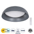 GloboStar® ANATOLIA 61262 Πλαφονιέρα Οροφής LED CCT 60W 6900lm 120° AC 220-240V - Εναλλαγή Φωτισμού μέσω Τηλεχειριστηρίου All In One Ψυχρό 6000k+Φυσικό 4500k+Θερμό 2700k Dimmable Φ43cm - Γκρι Ανθρακί - ledmania.gr